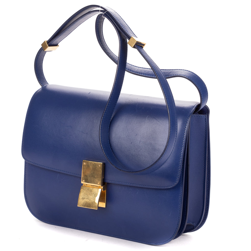 Shoulder Bag Medium Classic Box Medium Navy Smooth Calfskin Leather