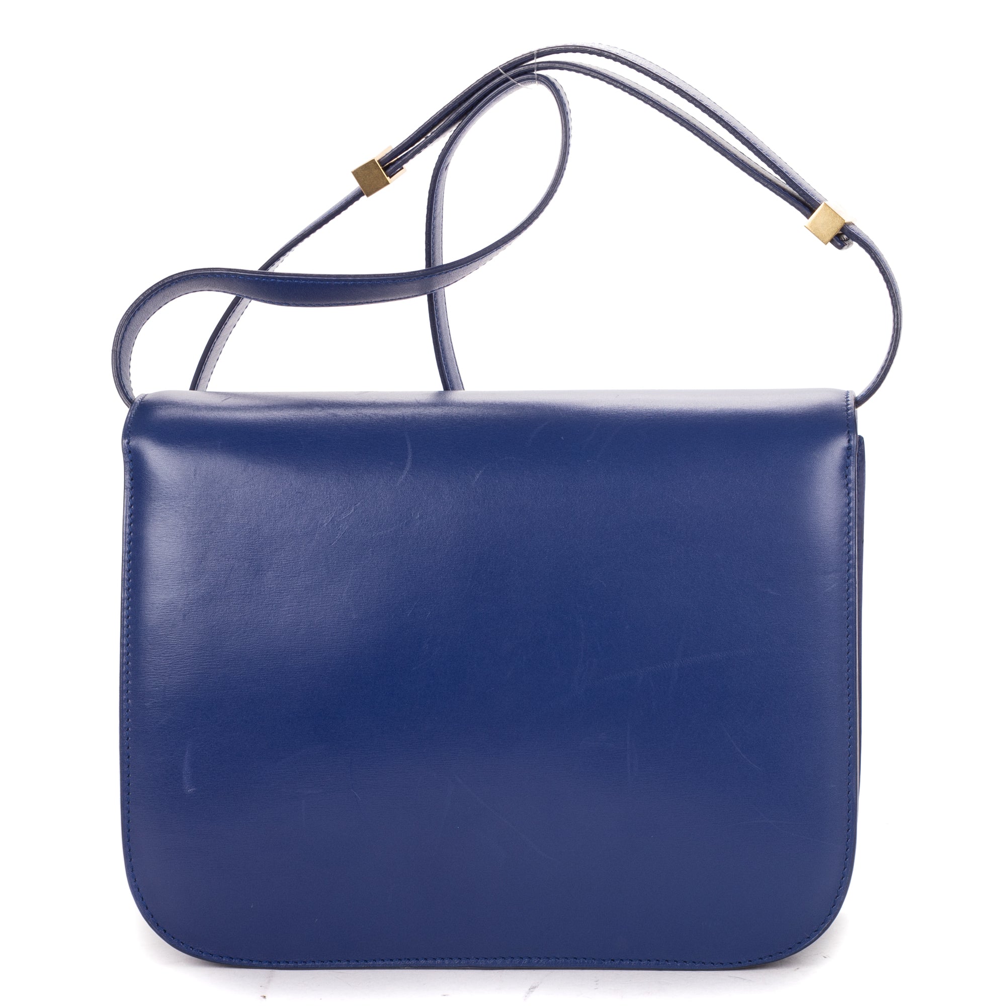 Shoulder Bag Medium Classic Box Medium Navy Smooth Calfskin Leather