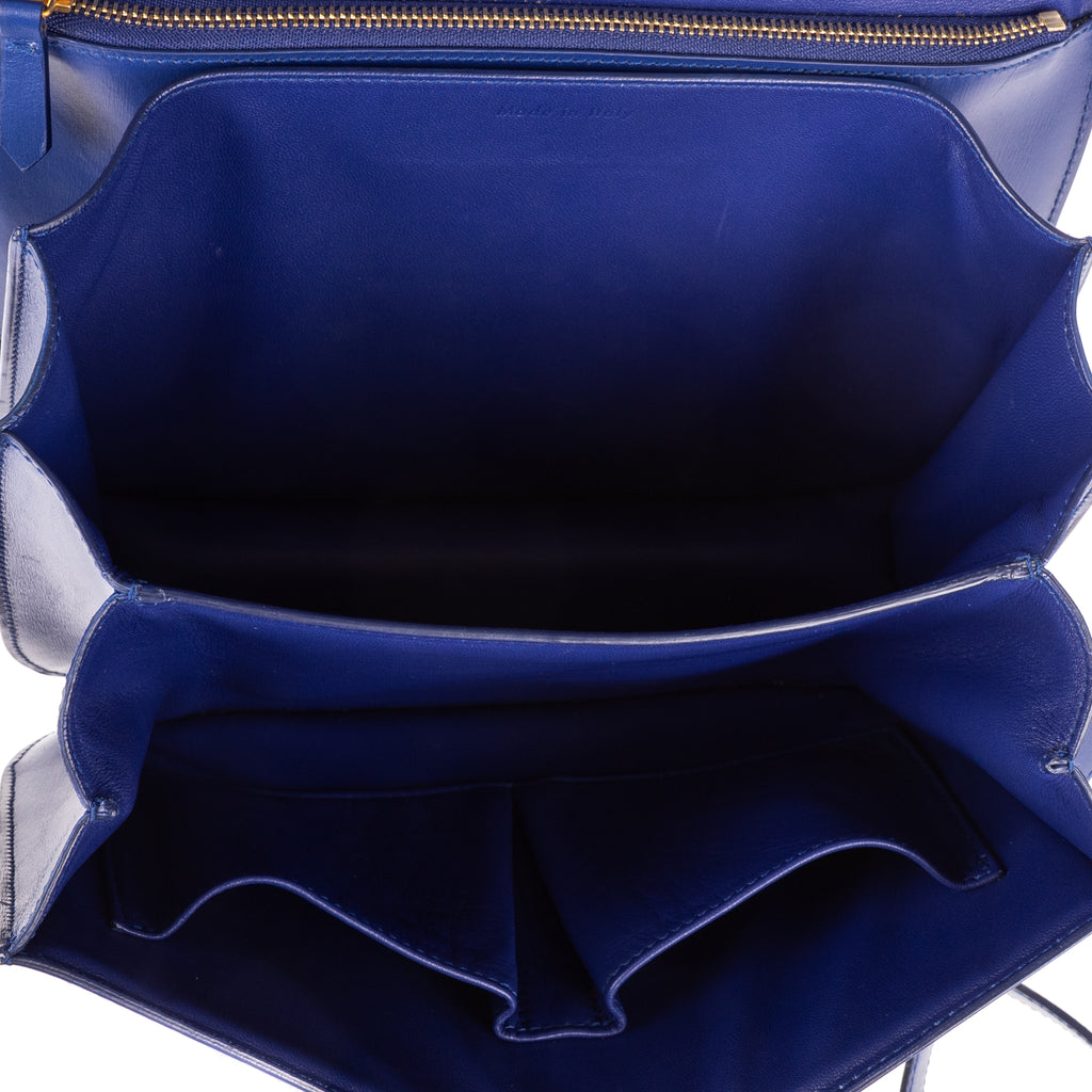 Shoulder Bag Medium Classic Box Medium Navy Smooth Calfskin Leather