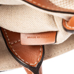 Shoulder Bag Mini Vertical Cabas Tote Mini Tan Carriage Print Canvas