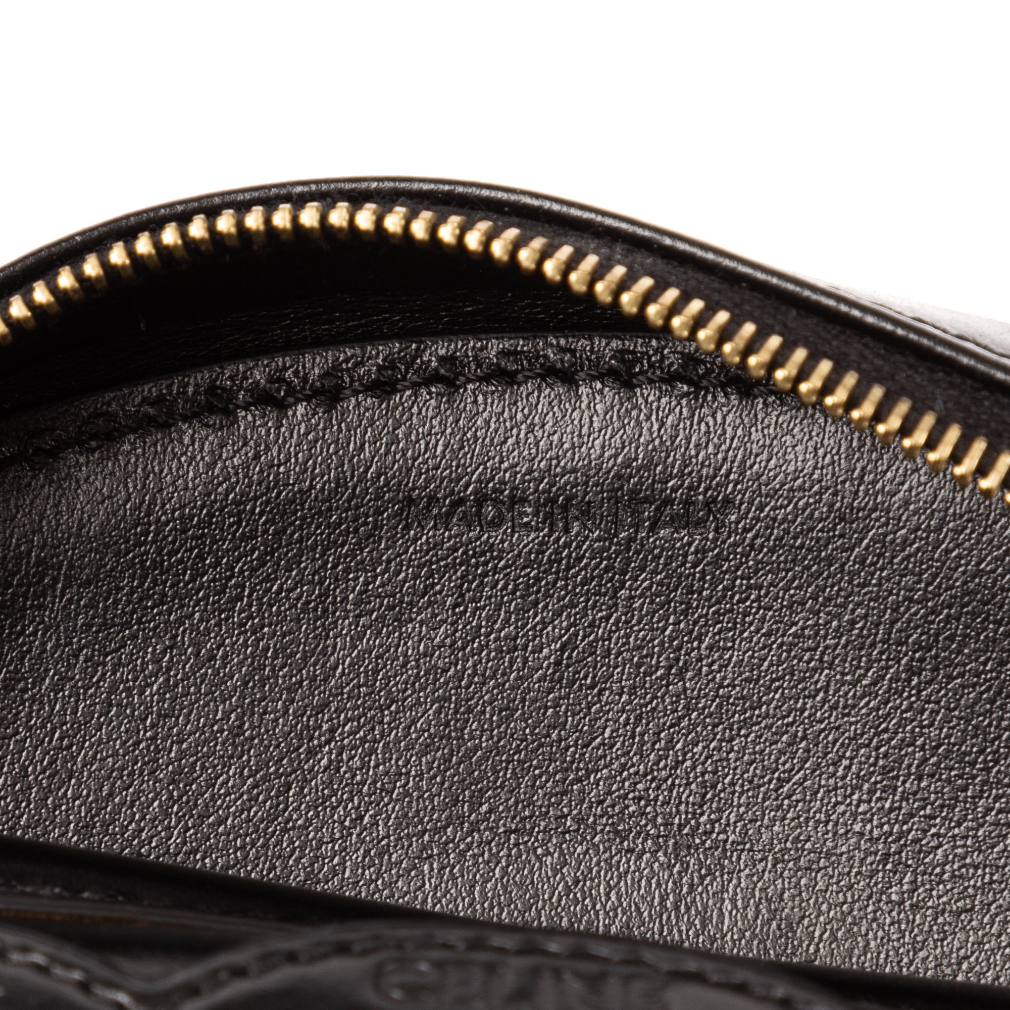 Shoulder Bag Oval Crossbody Black Smooth Calfskin Leather