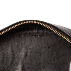 Shoulder Bag Oval Crossbody Black Smooth Calfskin Leather