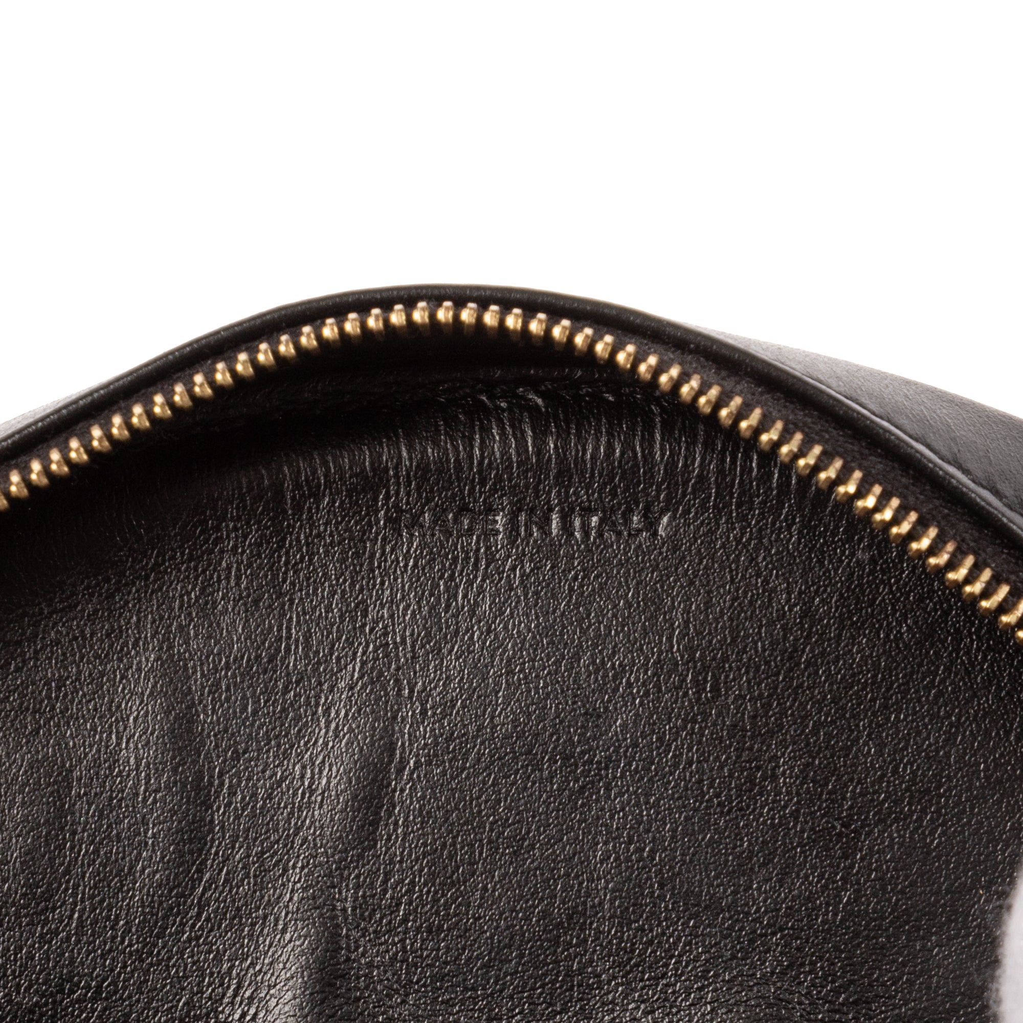 Shoulder Bag Oval Crossbody Black Smooth Calfskin Leather
