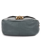 Shoulder Bag Small Elsie Satchel Small Blue Calfskin Leather