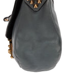 Shoulder Bag Small Elsie Satchel Small Blue Calfskin Leather