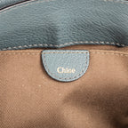 Shoulder Bag Small Elsie Satchel Small Blue Calfskin Leather
