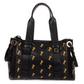 Shoulder Bag Tao Zipped Tote Black Embrodered Calfskin Leather