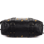 Shoulder Bag Tao Zipped Tote Black Embrodered Calfskin Leather
