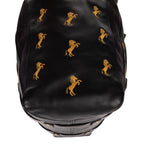 Shoulder Bag Tao Zipped Tote Black Embrodered Calfskin Leather