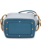 Shoulder Bag Mini Roy Bucket Mini Blue Calfskin Leather