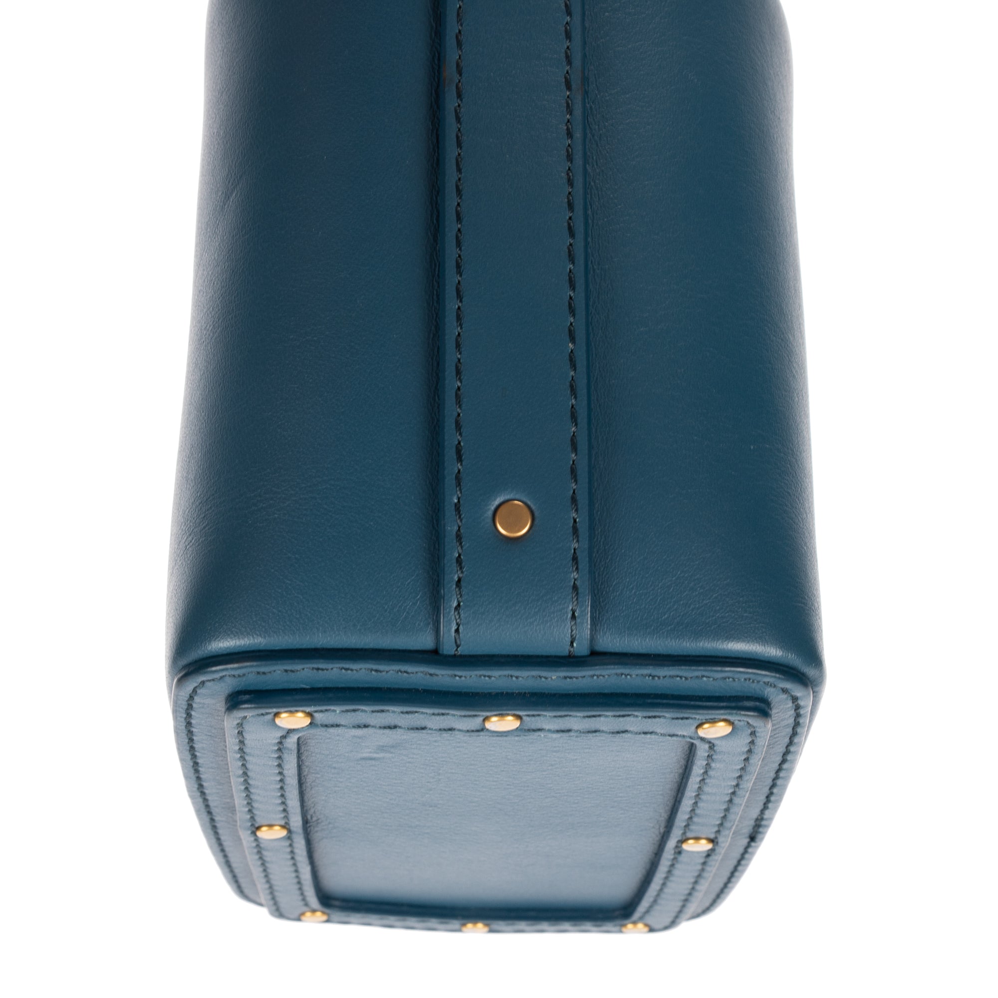 Shoulder Bag Mini Roy Bucket Mini Blue Calfskin Leather