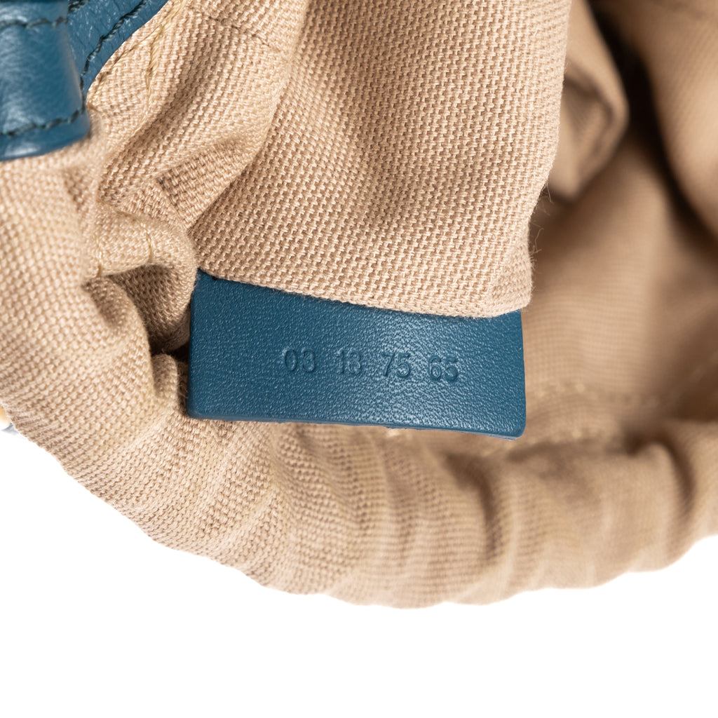Shoulder Bag Mini Roy Bucket Mini Blue Calfskin Leather