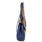 Shoulder Bag Mini Drew Bijou Mini Blue Smooth Calfskin Leather