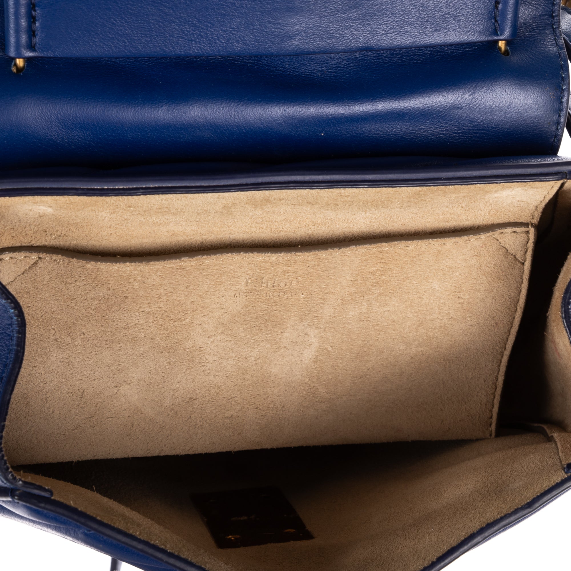 Shoulder Bag Mini Drew Bijou Mini Blue Smooth Calfskin Leather