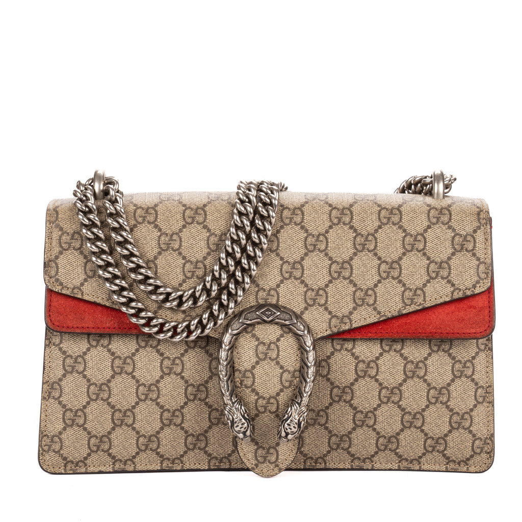 Shoulder Bag Small Dionysus Chain Crossbody Small Beige Supreme Coated Canvas