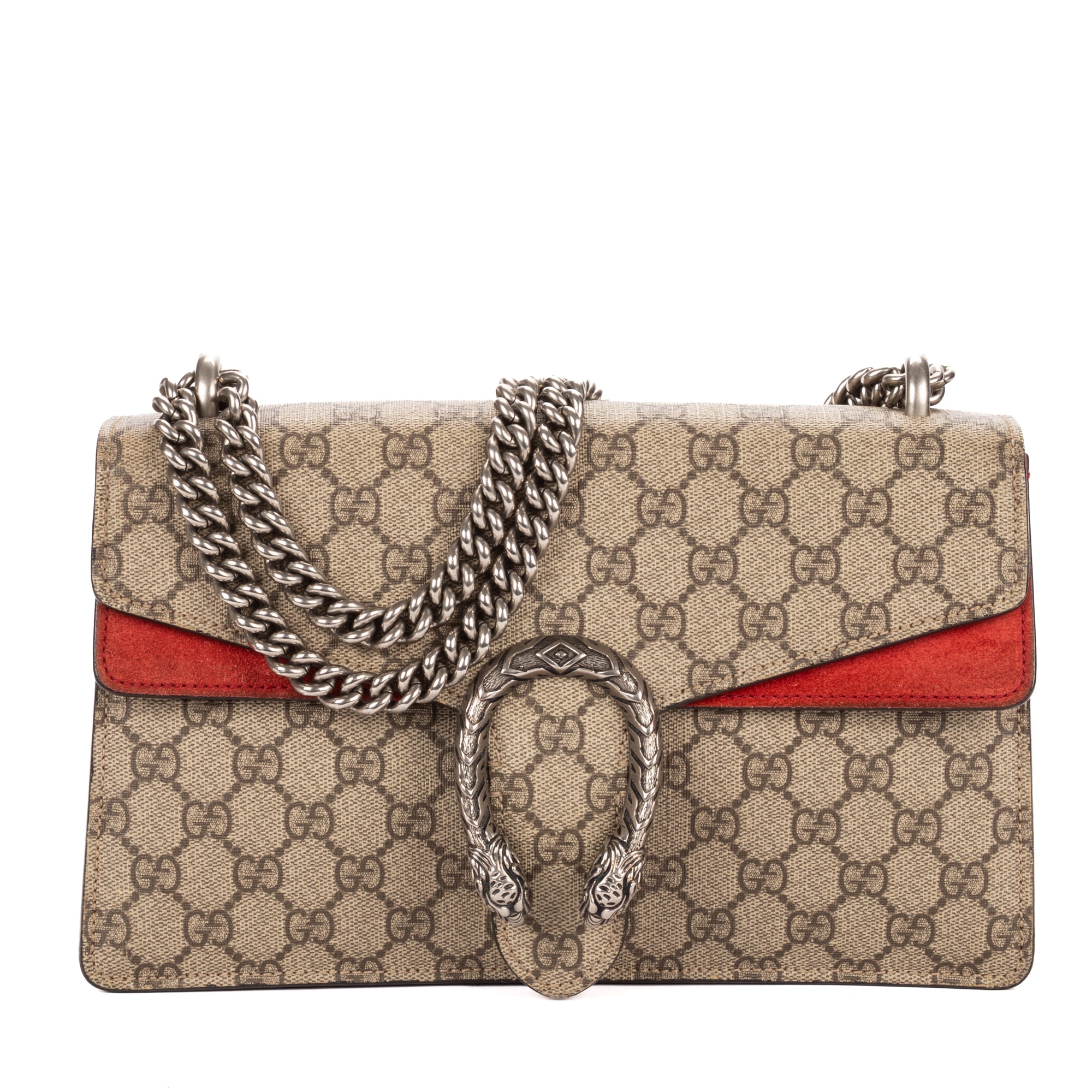 Shoulder Bag Small Dionysus Chain Crossbody Small Beige Supreme Coated Canvas