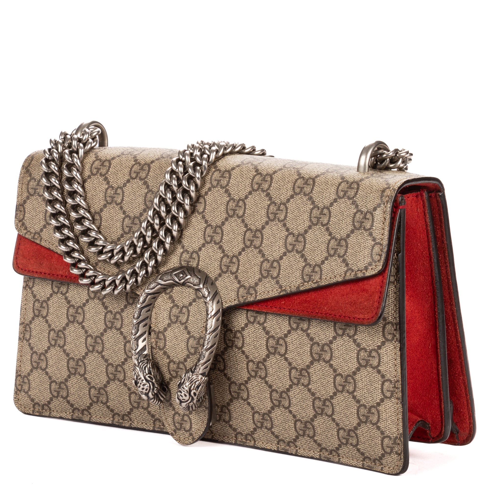 Shoulder Bag Small Dionysus Chain Crossbody Small Beige Supreme Coated Canvas