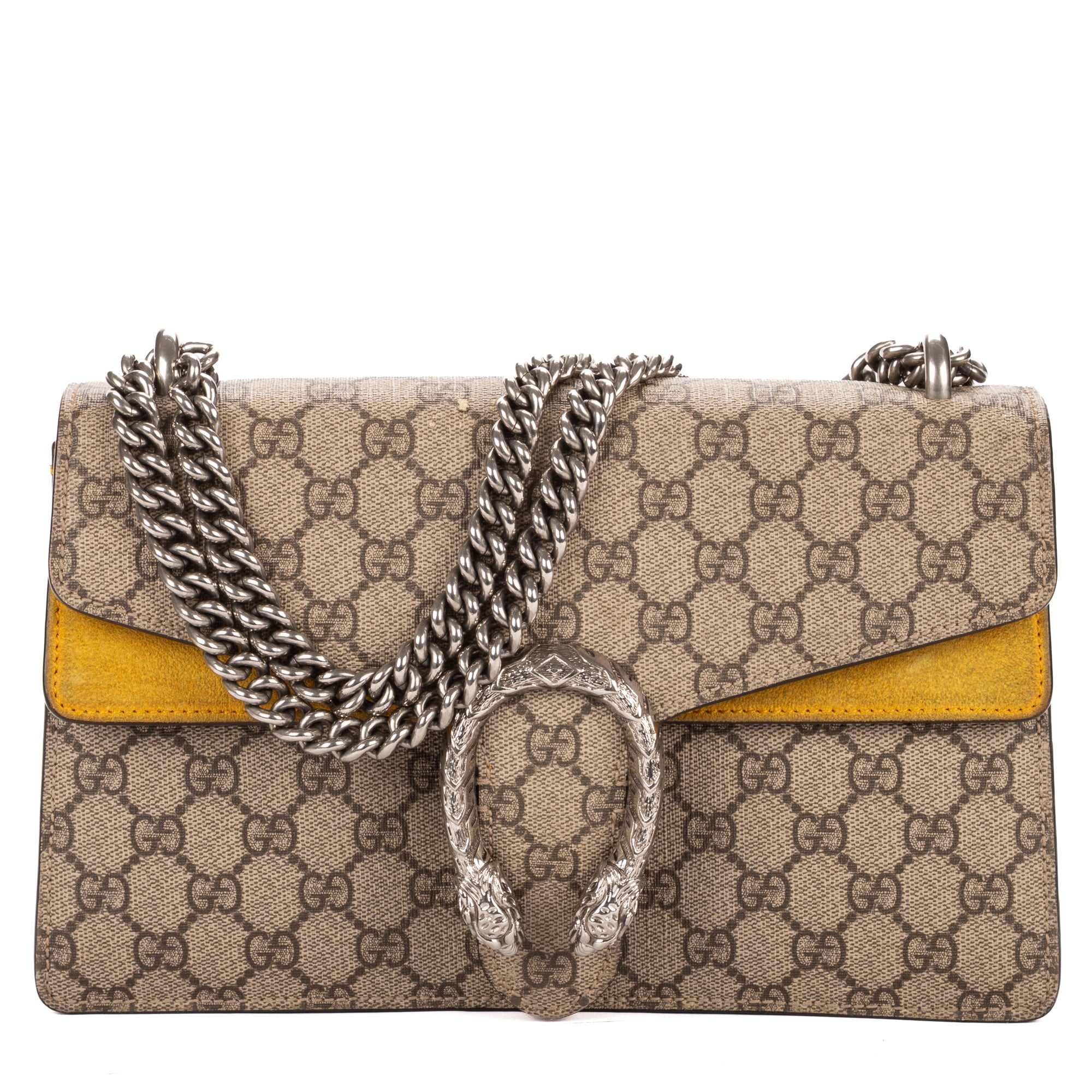 Shoulder Bag Small Dionysus Chain Crossbody Small Beige Supreme Coated Canvas