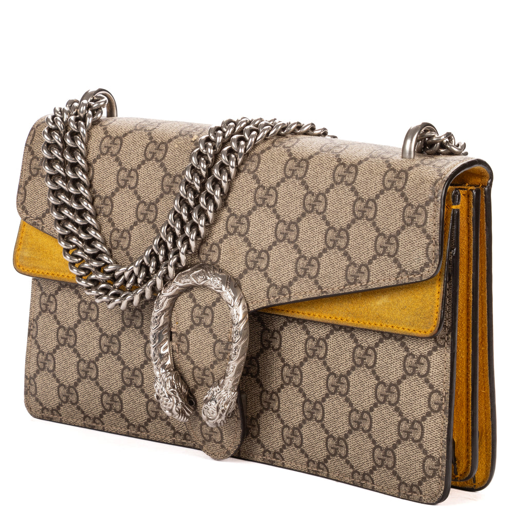 Shoulder Bag Small Dionysus Chain Crossbody Small Beige Supreme Coated Canvas