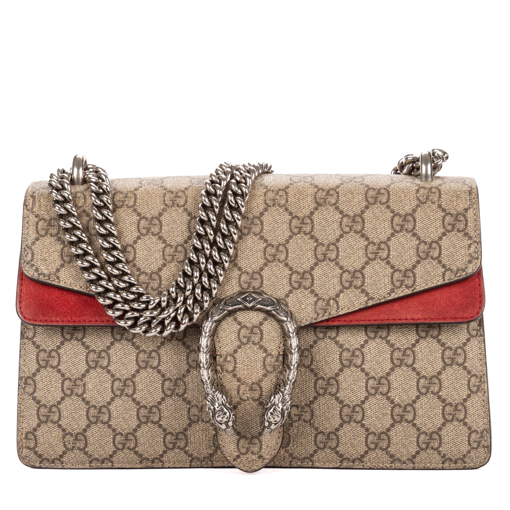 Shoulder Bag Small Dionysus Chain Crossbody Small Beige Supreme Coated Canvas