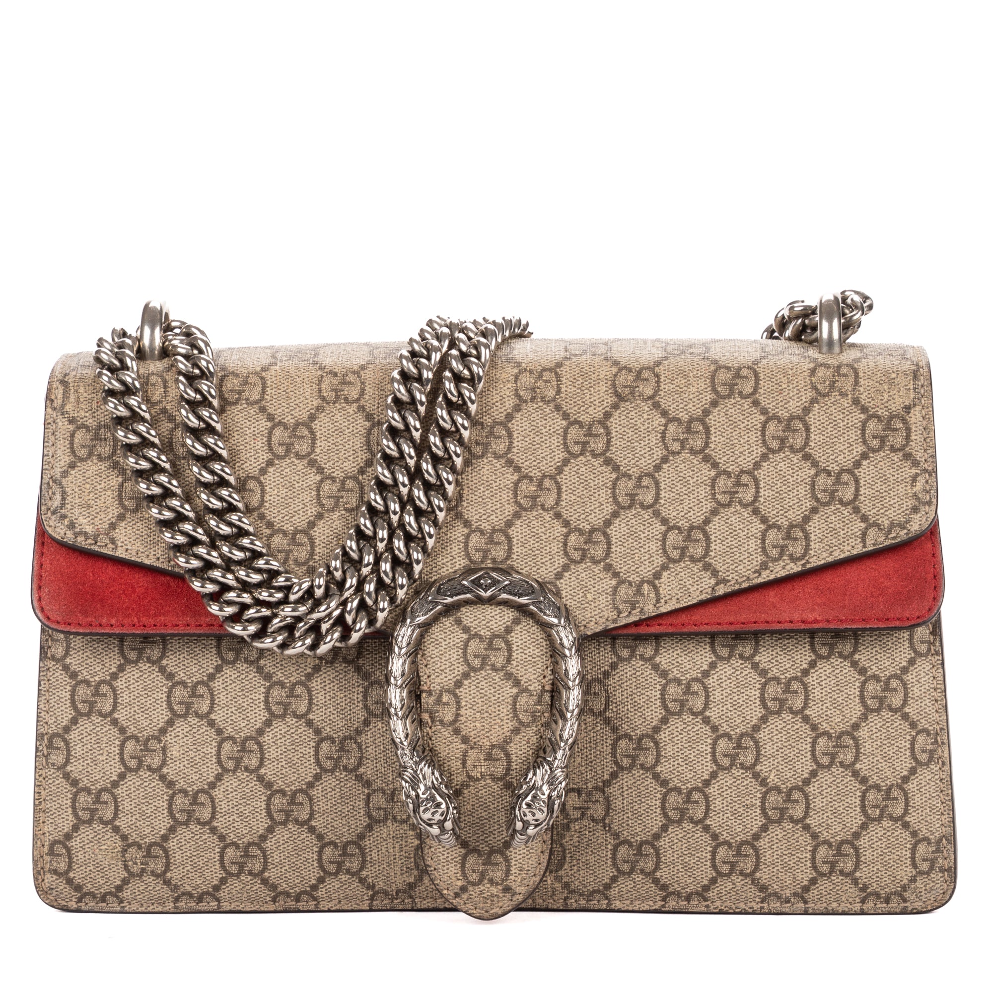 Shoulder Bag Small Dionysus Chain Crossbody Small Beige Supreme Coated Canvas