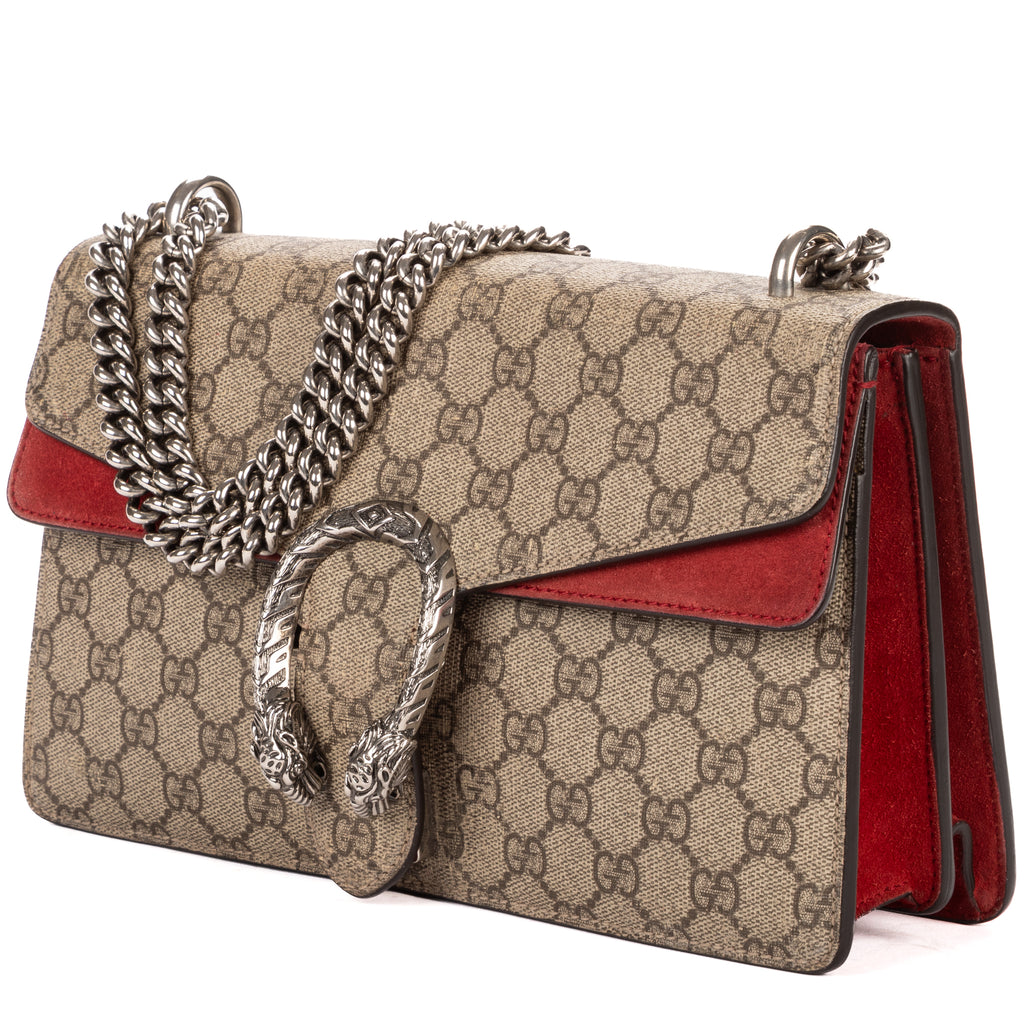 Shoulder Bag Small Dionysus Chain Crossbody Small Beige Supreme Coated Canvas