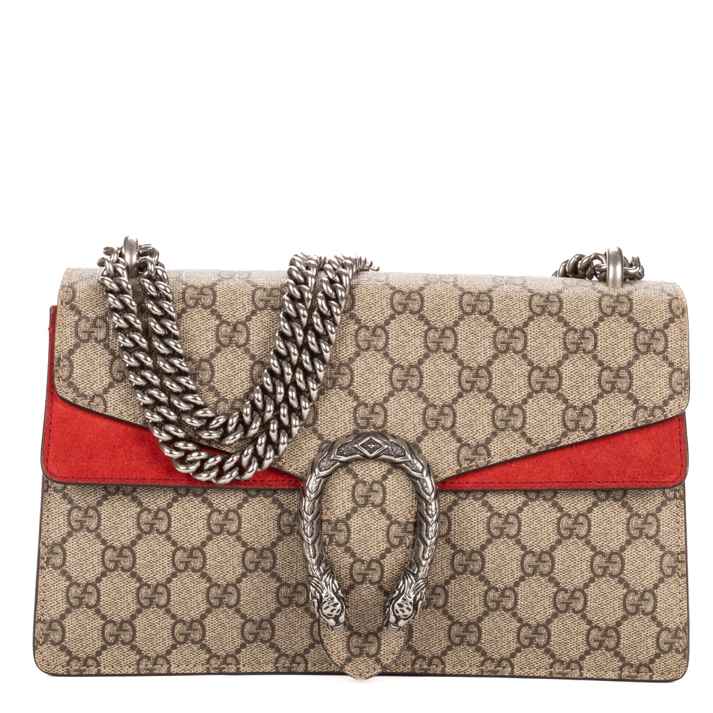 Shoulder Bag Small Dionysus Chain Crossbody Small Beige Supreme Coated Canvas