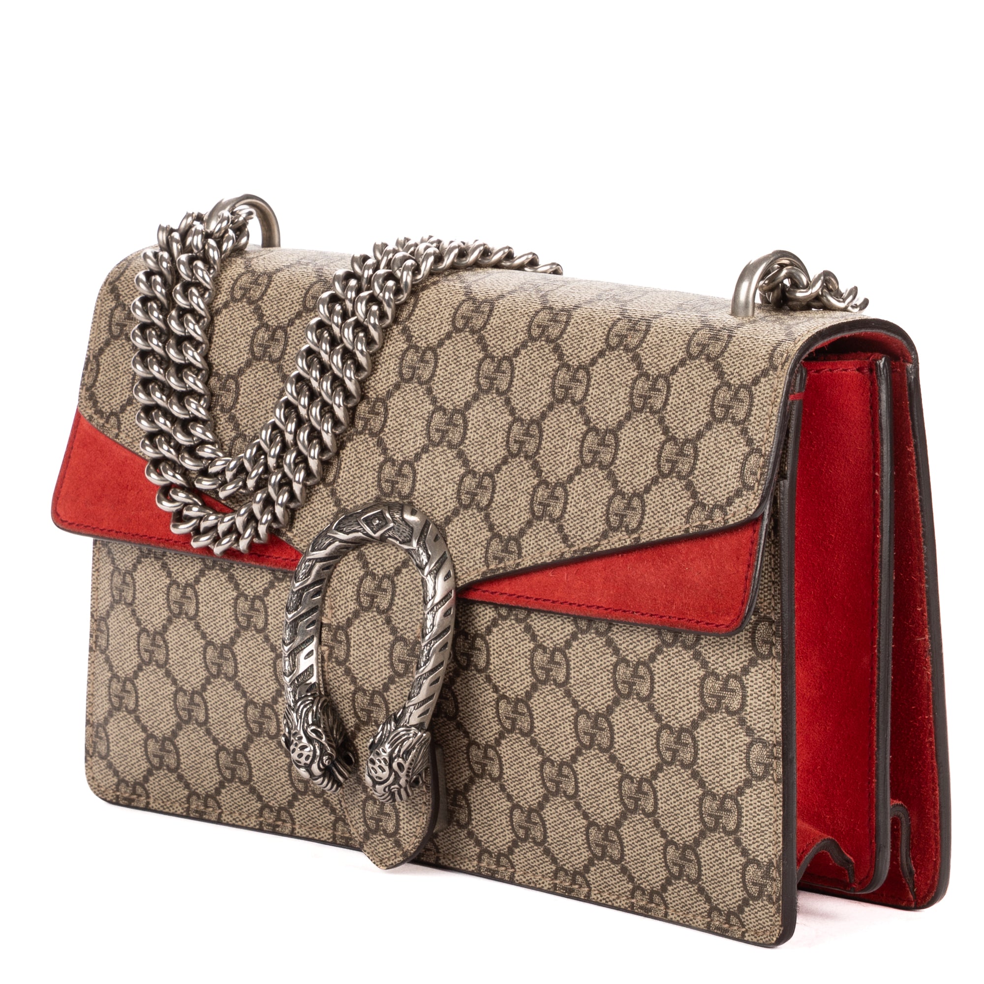 Shoulder Bag Small Dionysus Chain Crossbody Small Beige Supreme Coated Canvas