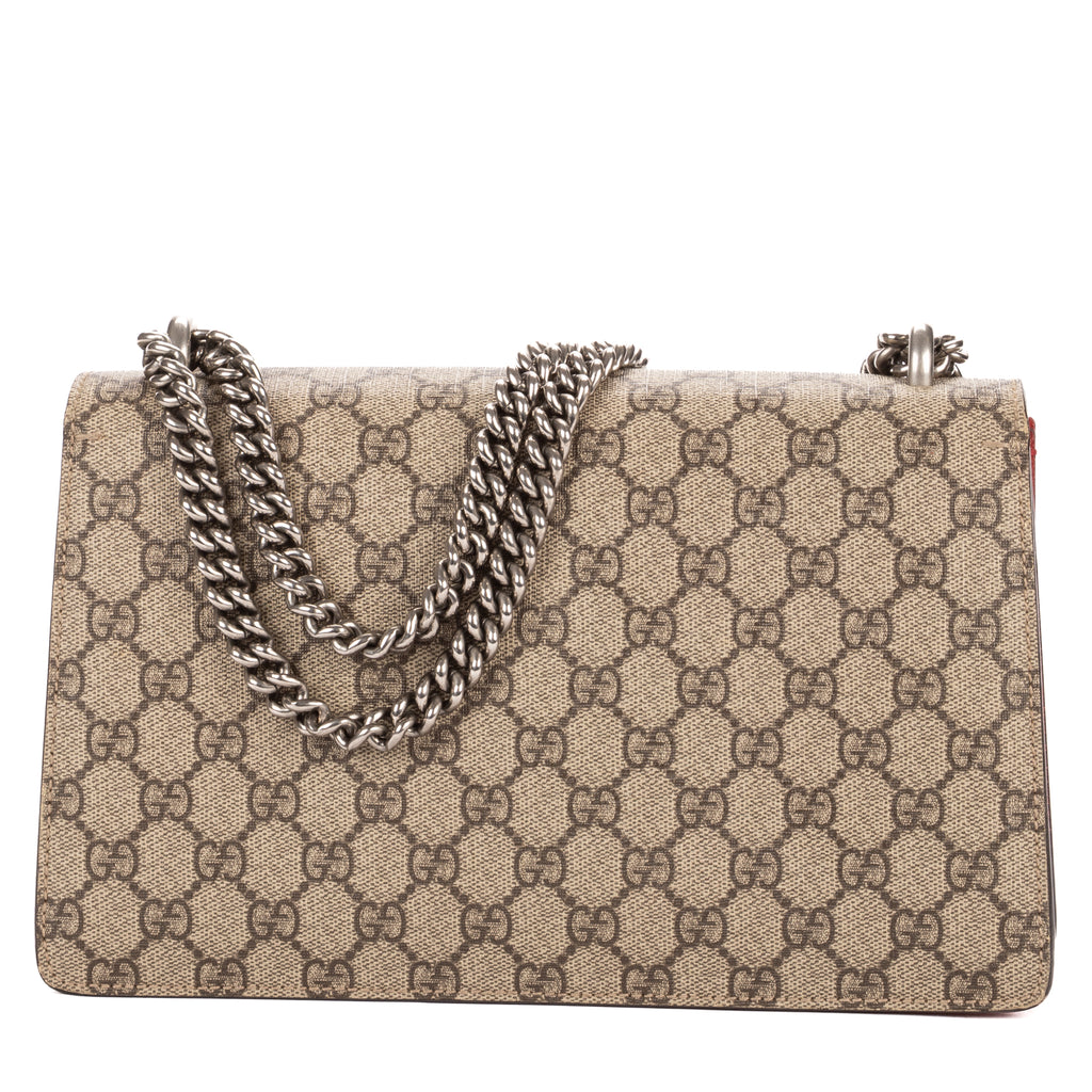 Shoulder Bag Small Dionysus Chain Crossbody Small Beige Supreme Coated Canvas