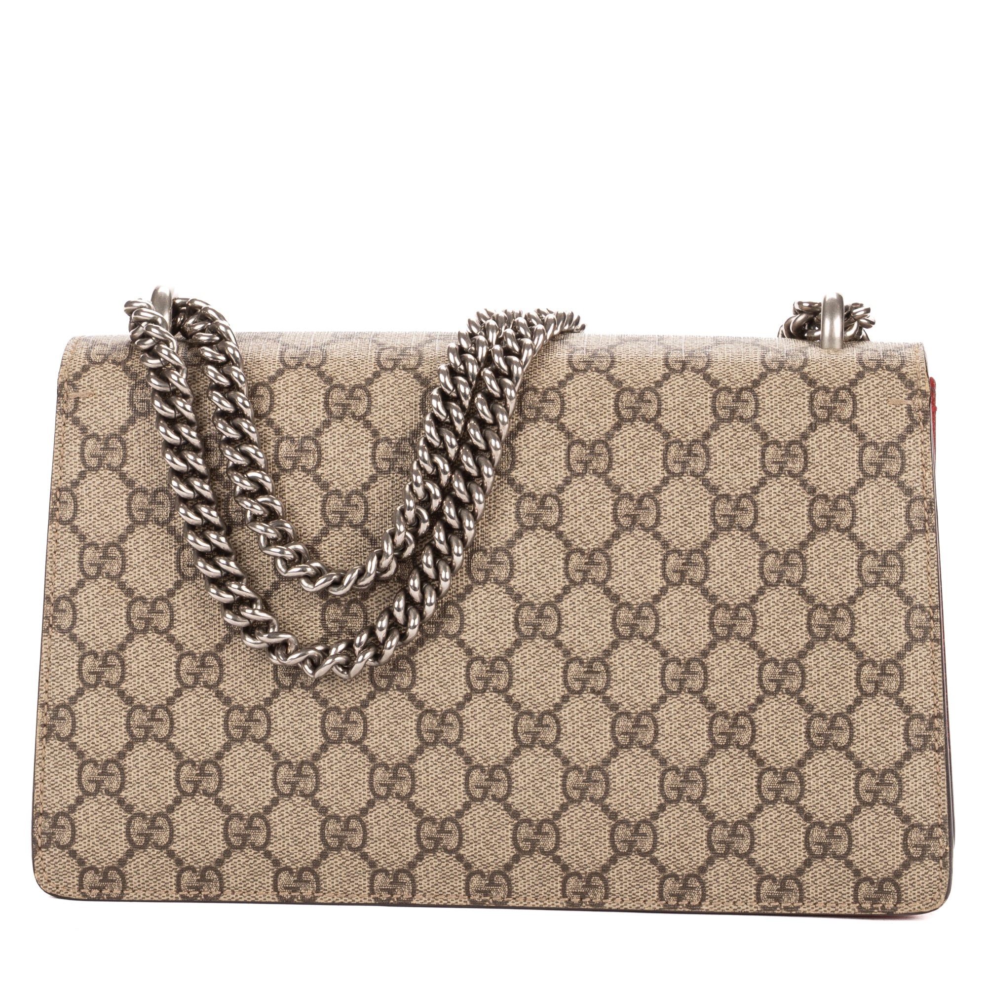 Shoulder Bag Small Dionysus Chain Crossbody Small Beige Supreme Coated Canvas