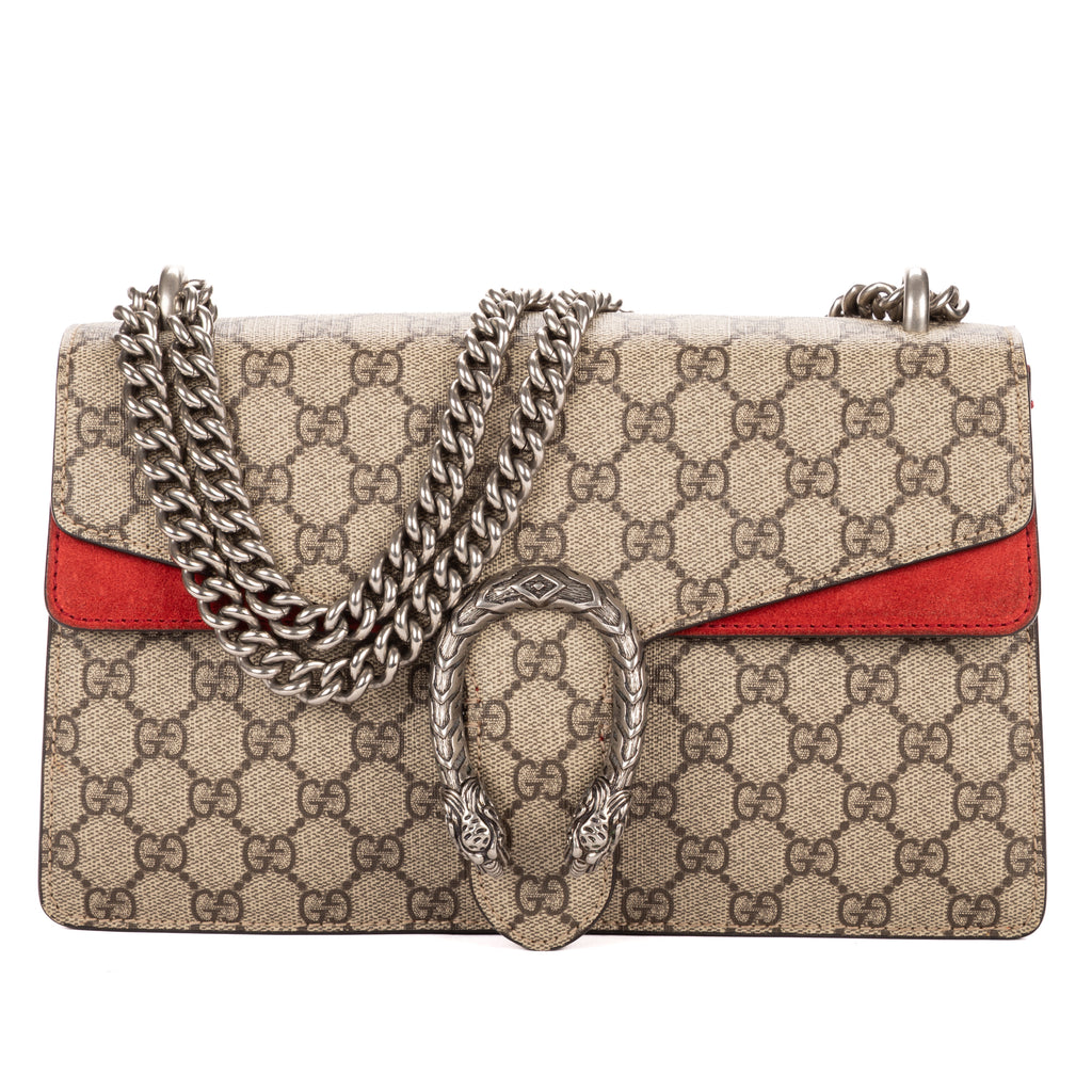 Shoulder Bag Small Dionysus Chain Crossbody Small Beige Supreme Coated Canvas