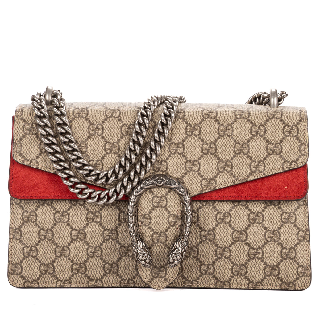 Shoulder Bag Small Dionysus Chain Crossbody Small Beige Supreme Coated Canvas