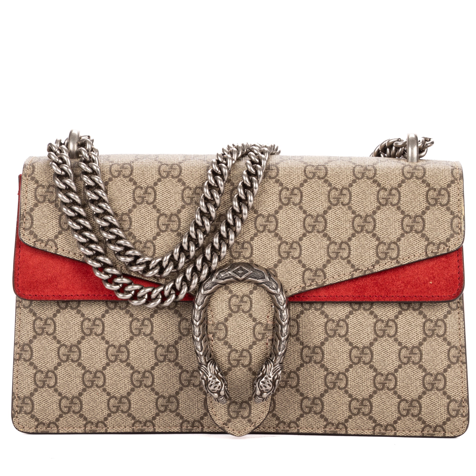 Shoulder Bag Small Dionysus Chain Crossbody Small Beige Supreme Coated Canvas