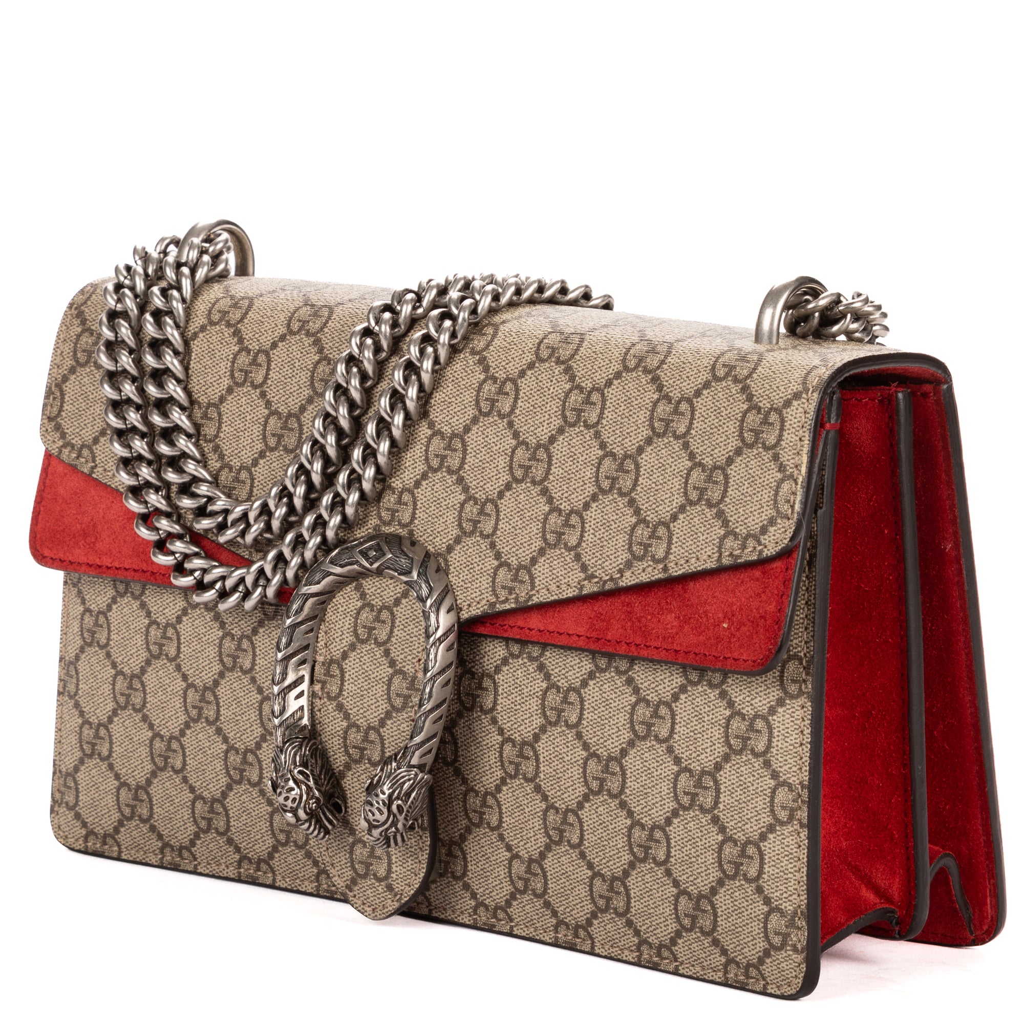 Shoulder Bag Small Dionysus Chain Crossbody Small Beige Supreme Coated Canvas