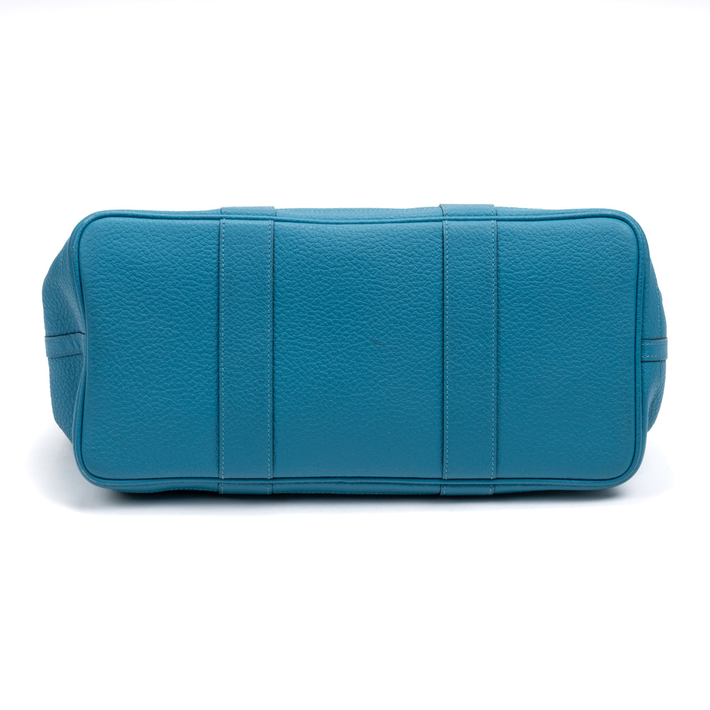 Handbag Garden Party 36 Turquoise Blue Fjord Leather