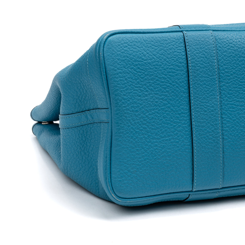 Handbag Garden Party 36 Turquoise Blue Fjord Leather