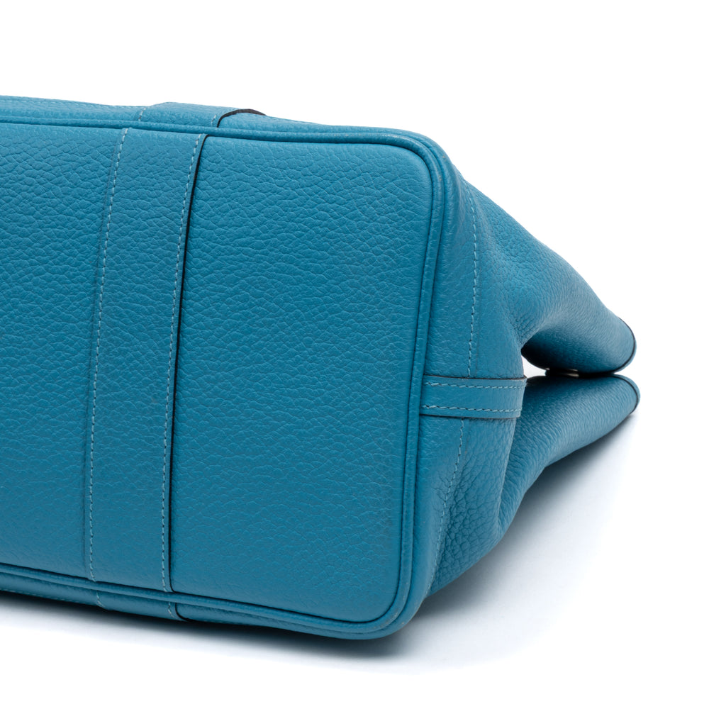 Handbag Garden Party 36 Turquoise Blue Fjord Leather