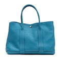 Handbag Garden Party 36 Turquoise Blue Fjord Leather