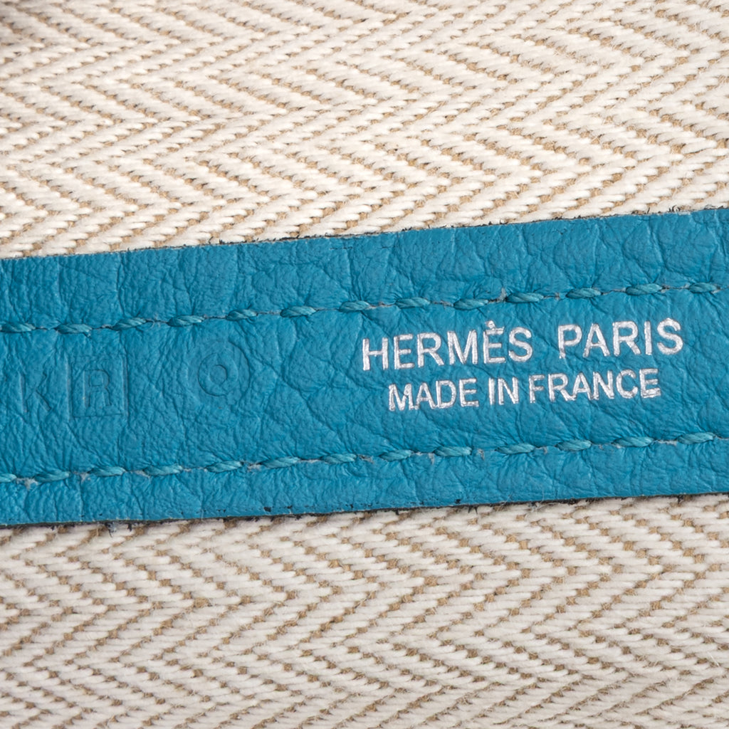 Handbag Garden Party 36 Turquoise Blue Fjord Leather