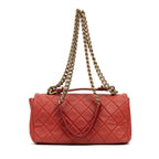 Shoulder Bag Urban Day Chain Flap Red Caviar Quilted Leather