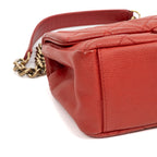 Shoulder Bag Urban Day Chain Flap Red Caviar Quilted Leather