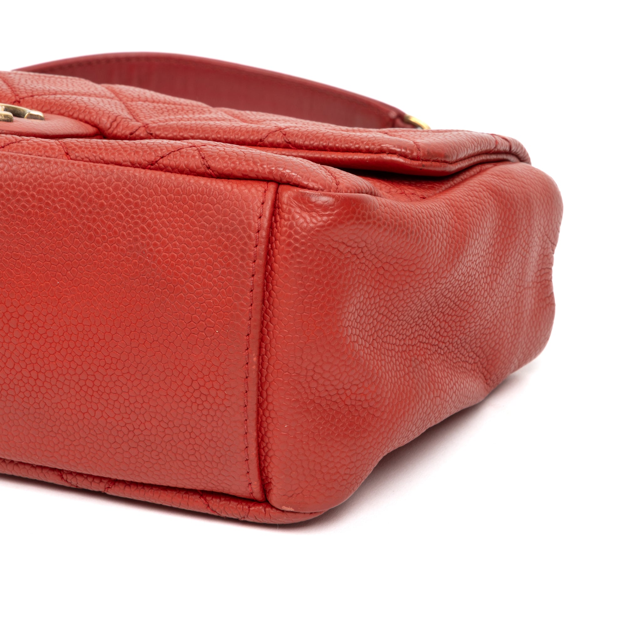 Shoulder Bag Urban Day Chain Flap Red Caviar Quilted Leather