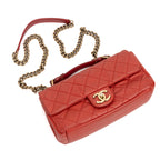 Shoulder Bag Urban Day Chain Flap Red Caviar Quilted Leather