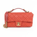 Shoulder Bag Urban Day Chain Flap Red Caviar Quilted Leather