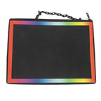 Clutch Ltd. Ed. Virgil Abloh Rainbow Pochette A4 Black Rainbow Calfskin Leather