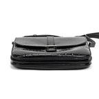 Shoulder Bag Satchel Bag Black Patent Monogram Calfskin Leather