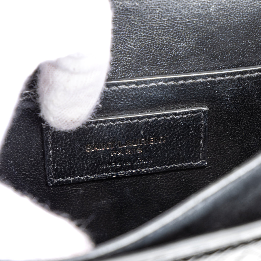 Shoulder Bag Satchel Bag Black Patent Monogram Calfskin Leather