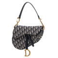 Shoulder Bag Classic Saddle Bag Navy Blue Diorissimo Oblique Canvas