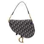 Shoulder Bag Classic Saddle Bag Navy Blue Diorissimo Oblique Canvas