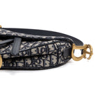Shoulder Bag Classic Saddle Bag Navy Blue Diorissimo Oblique Canvas